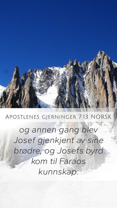 Apostlenes gjerninger 7:13 NORSK Bible Verse Image