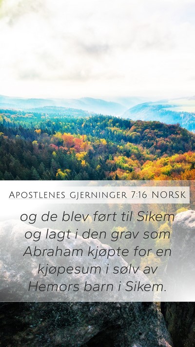 Apostlenes gjerninger 7:16 NORSK Bible Verse Image