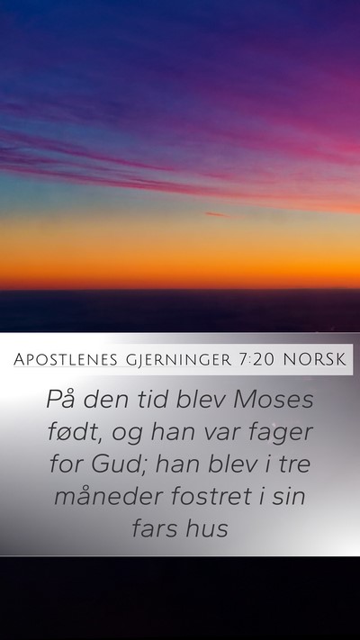 Apostlenes gjerninger 7:20 NORSK Bible Verse Image