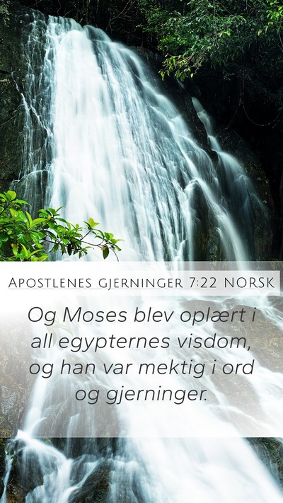 Apostlenes gjerninger 7:22 NORSK Bible Verse Image