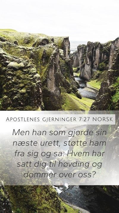 Apostlenes gjerninger 7:27 NORSK Bible Verse Image