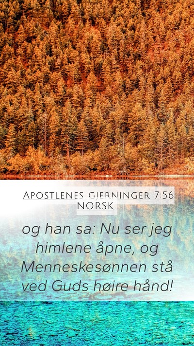 Apostlenes gjerninger 7:56 NORSK Bible Verse Image