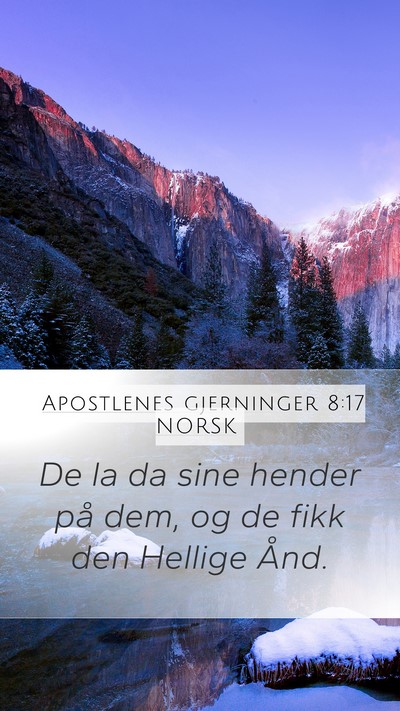 Apostlenes gjerninger 8:17 NORSK Bible Verse Image