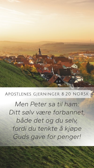 Apostlenes gjerninger 8:20 NORSK Bible Verse Image