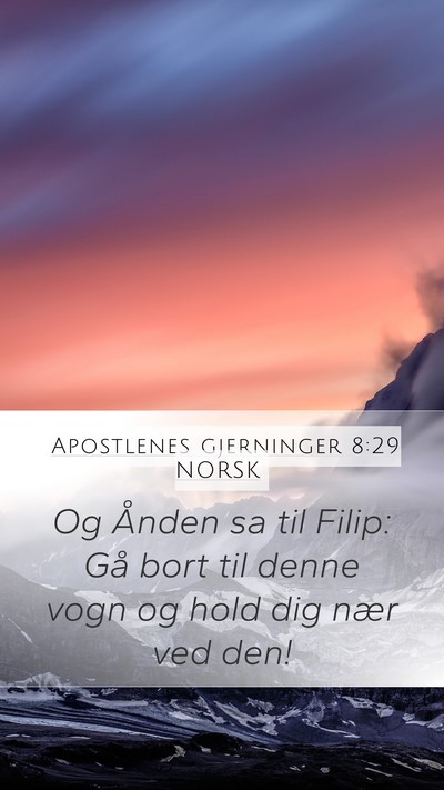 Apostlenes gjerninger 8:29 NORSK Bible Verse Image