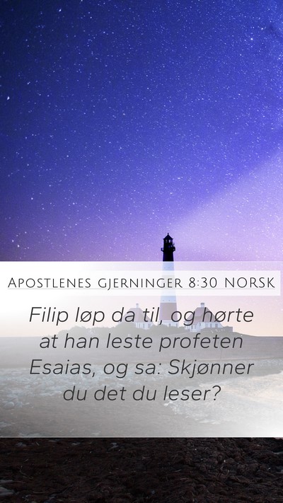 Apostlenes gjerninger 8:30 NORSK Bible Verse Image