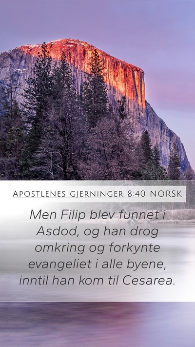 Apostlenes gjerninger 8:40 NORSK Bible Verse Image