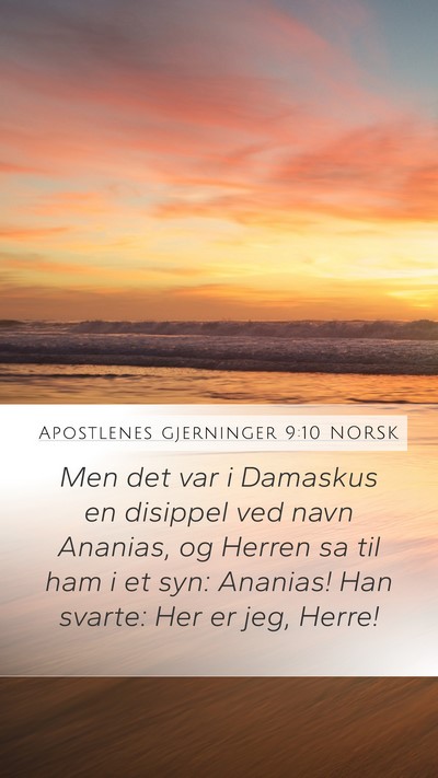Apostlenes gjerninger 9:10 NORSK Bible Verse Image
