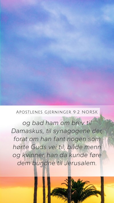 Apostlenes gjerninger 9:2 NORSK Bible Verse Image