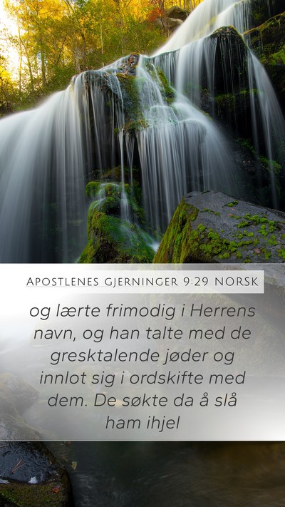 Apostlenes gjerninger 9:29 NORSK Bible Verse Image