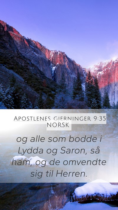 Apostlenes gjerninger 9:35 NORSK Bible Verse Image