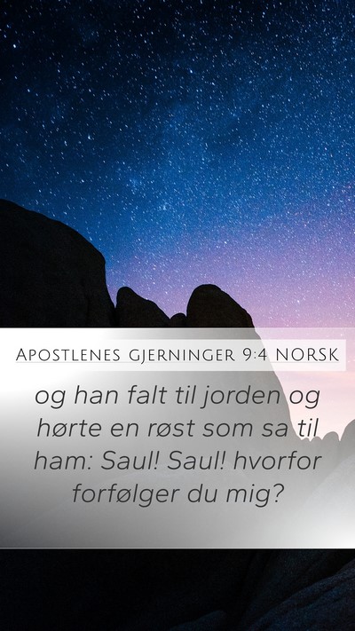 Apostlenes gjerninger 9:4 NORSK Bible Verse Image