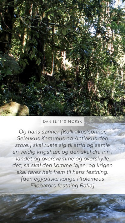 Daniel 11:10 NORSK Bible Verse Image
