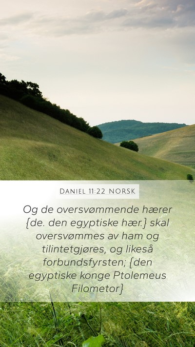 Daniel 11:22 NORSK Bible Verse Image