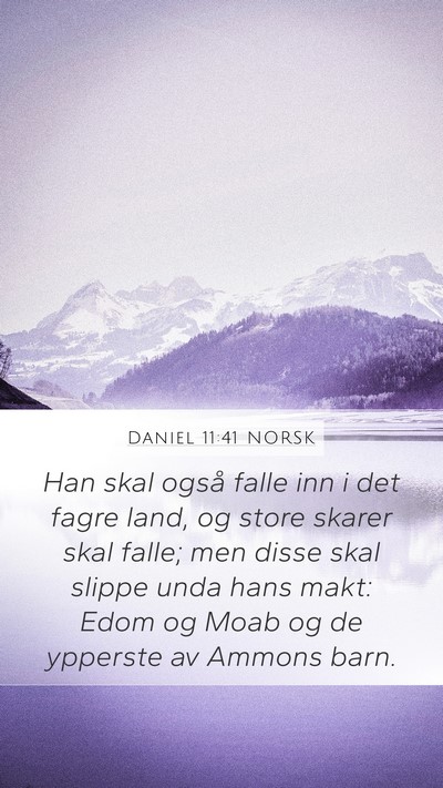 Daniel 11:41 NORSK Bible Verse Image