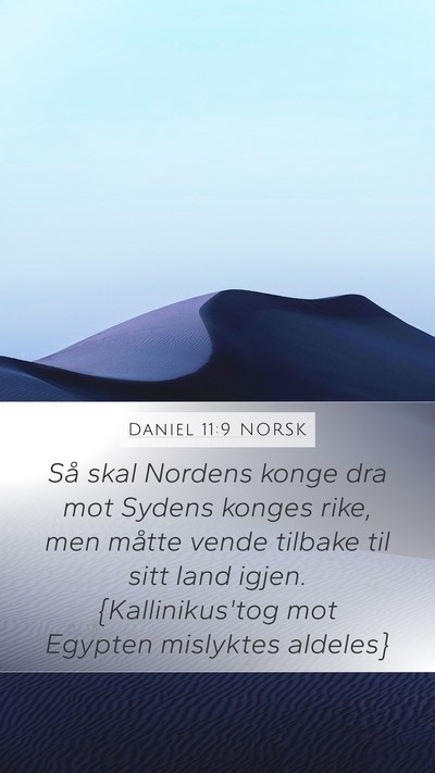 Daniel 11:9 NORSK Bible Verse Image