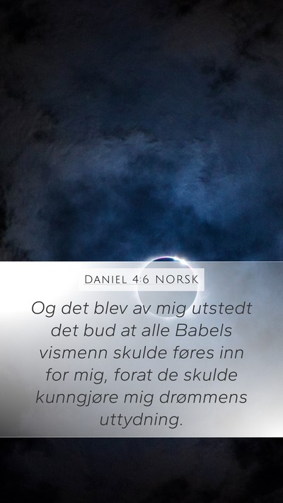 Daniel 4:6 NORSK Bible Verse Image