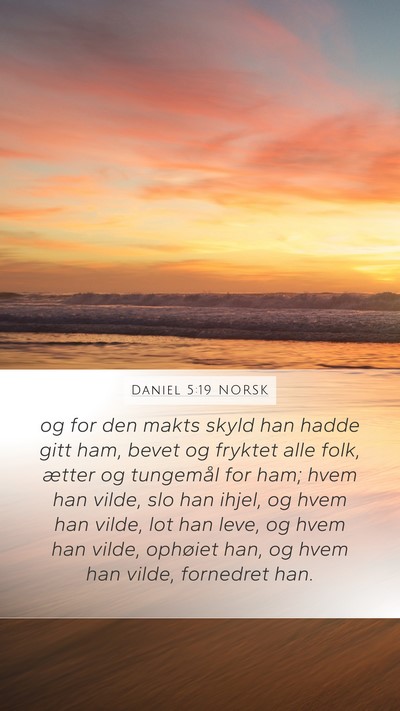 Daniel 5:19 NORSK Bible Verse Image