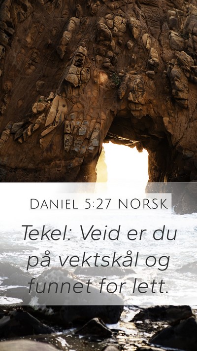 Daniel 5:27 NORSK Bible Verse Image