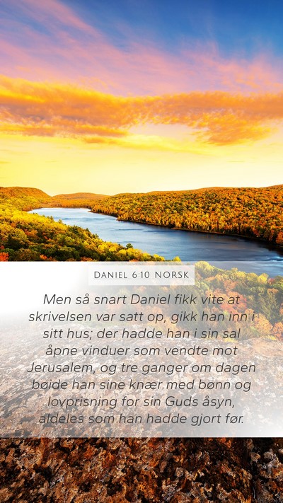 Daniel 6:10 NORSK Bible Verse Image