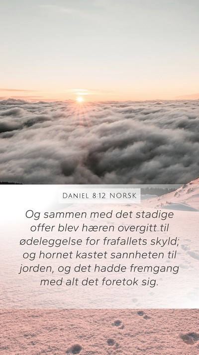 Daniel 8:12 NORSK Bible Verse Image