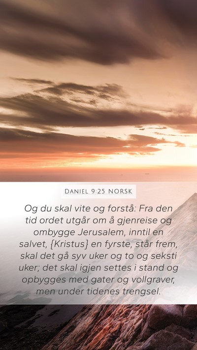 Daniel 9:25 NORSK Bible Verse Image