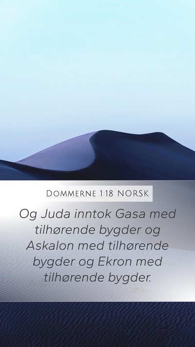 Dommerne 1:18 NORSK Bible Verse Image