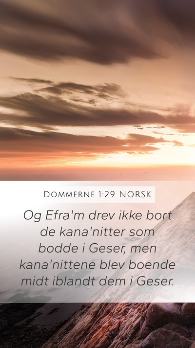 Dommerne 1:29 NORSK Bible Verse Image