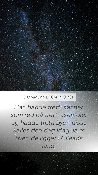 Dommerne 10:4 NORSK Bible Verse Image
