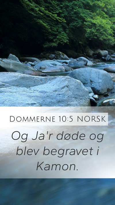 Dommerne 10:5 NORSK Bible Verse Image