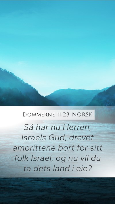 Dommerne 11:23 NORSK Bible Verse Image