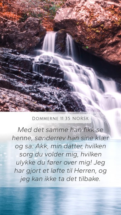 Dommerne 11:35 NORSK Bible Verse Image