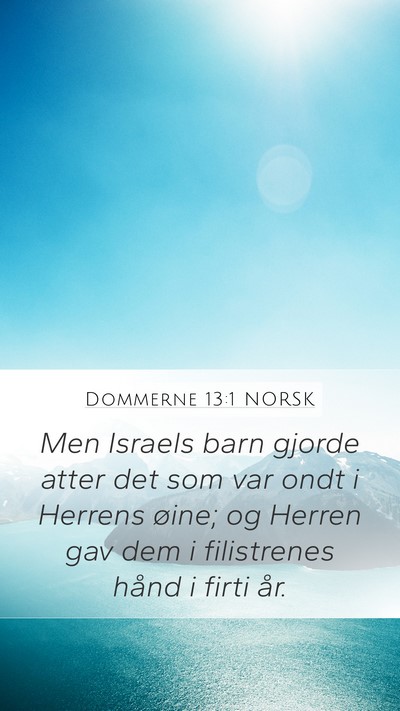 Dommerne 13:1 NORSK Bible Verse Image