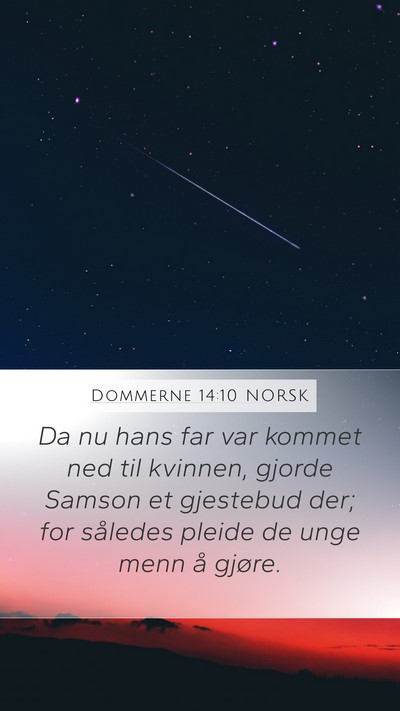 Dommerne 14:10 NORSK Bible Verse Image