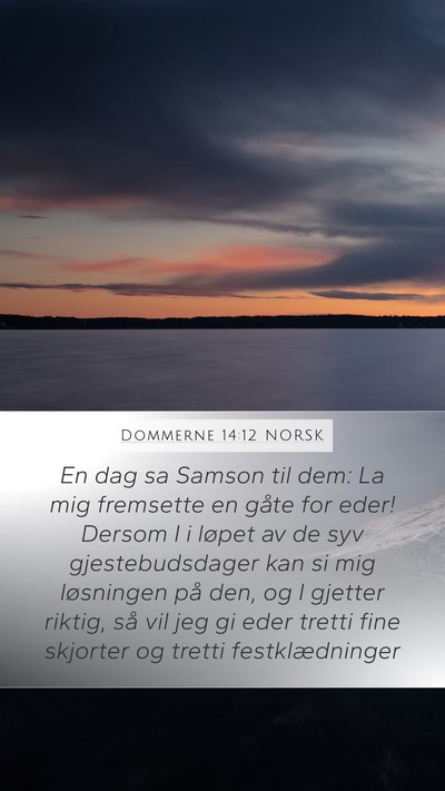 Dommerne 14:12 NORSK Bible Verse Image