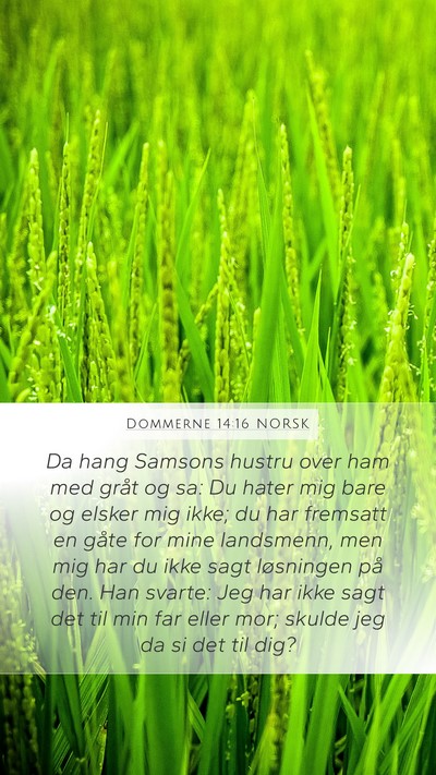 Dommerne 14:16 NORSK Bible Verse Image
