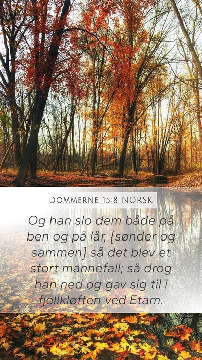 Dommerne 15:8 NORSK Bible Verse Image