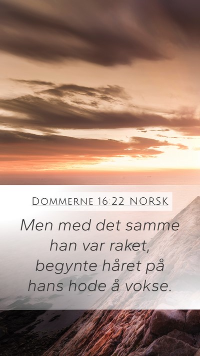 Dommerne 16:22 NORSK Bible Verse Image