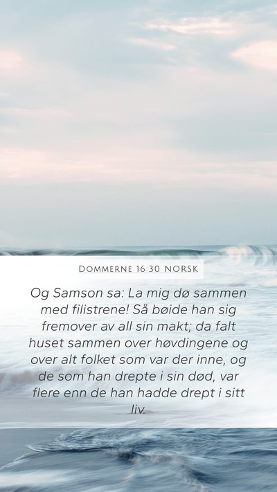 Dommerne 16:30 NORSK Bible Verse Image