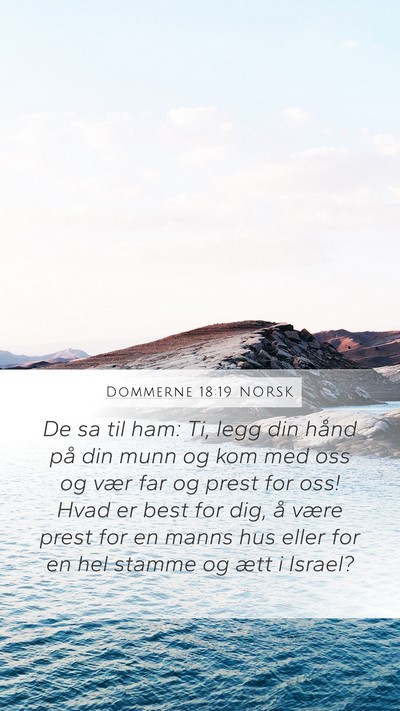 Dommerne 18:19 NORSK Bible Verse Image