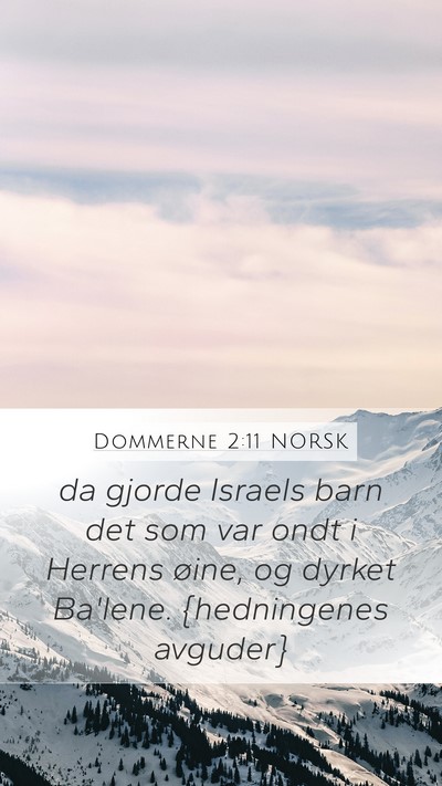 Dommerne 2:11 NORSK Bible Verse Image