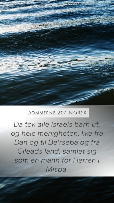 Dommerne 20:1 NORSK Bible Verse Image