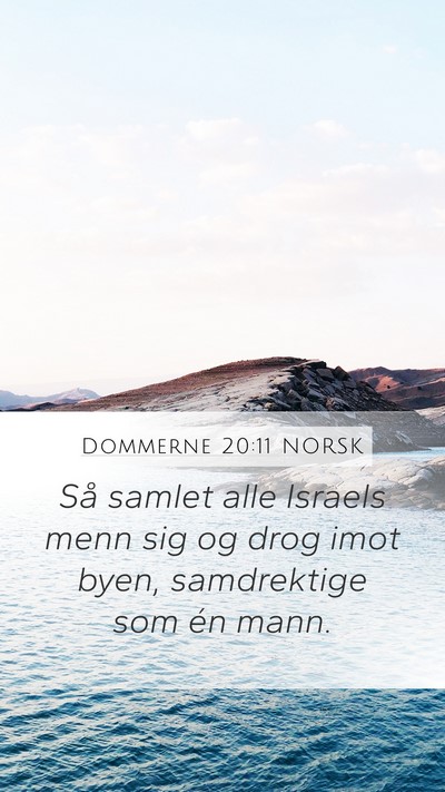 Dommerne 20:11 NORSK Bible Verse Image