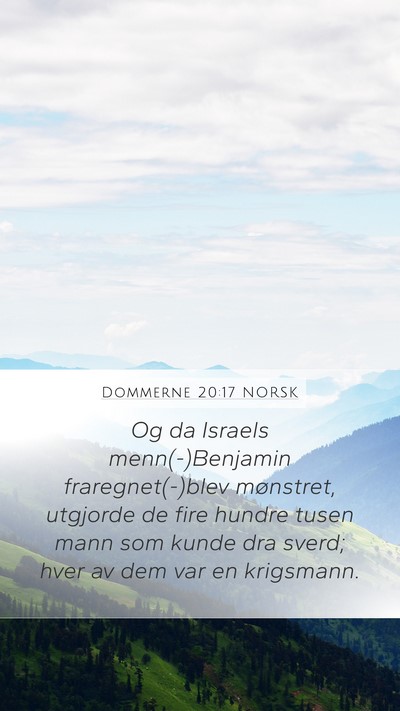 Dommerne 20:17 NORSK Bible Verse Image