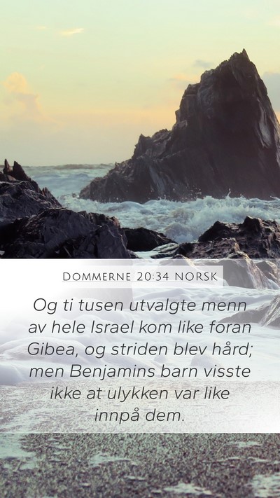 Dommerne 20:34 NORSK Bible Verse Image