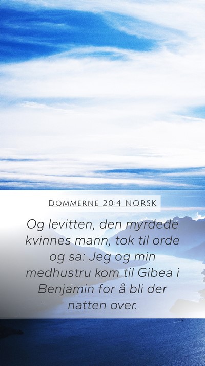 Dommerne 20:4 NORSK Bible Verse Image
