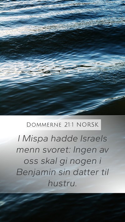 Dommerne 21:1 NORSK Bible Verse Image