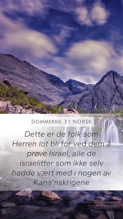 Dommerne 3:1 NORSK Bible Verse Image