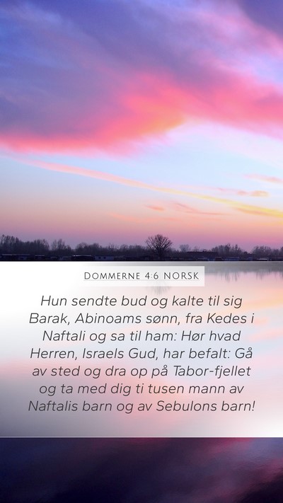 Dommerne 4:6 NORSK Bible Verse Image