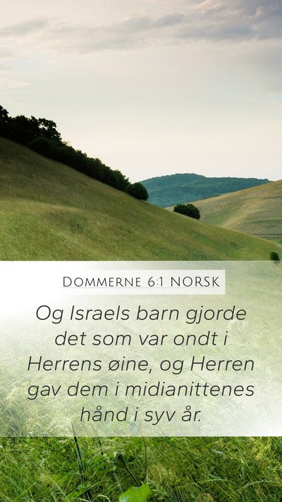 Dommerne 6:1 NORSK Bible Verse Image